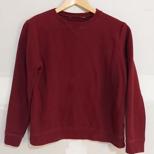 Eddie Bauer Baumwolle Burgendy Crew Neck Sweater